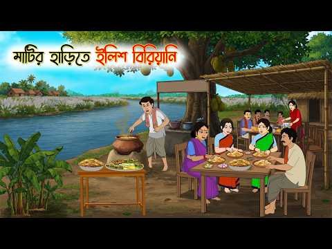 ⁣মাটির হাড়িতে ইলিশ বিরিয়ানি | Bengali Animated Story | Animated Story | Golpo