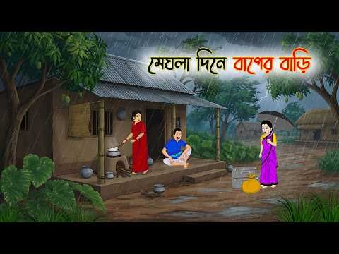⁣মেঘলা দিনে বাপের বাড়ি | Cartoon Golpo | Bengali Animated Story | Animated Story