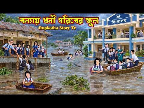⁣বন্যায় ধনী গরিবের স্কুল Bonyai Dhoni Goriber School | Cartoon Bangla Cartoon | Rupkotha Story TV