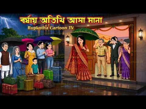 ⁣বর্ষায় অতিথি আসা মানা Borshai Atithi Asa Mana | Cartoon Bangla Cartoon | Rupkotha Cartoon TV