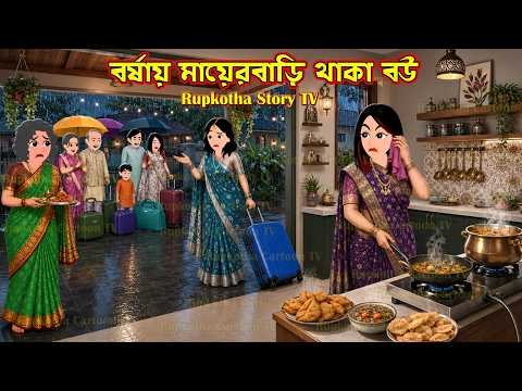 ⁣বর্ষায় মায়েরবাড়ি থাকা বউ Borshai Mayerbari Thaka Bou | Cartoon Bangla Cartoon | Rupkotha Story TV