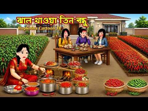 ⁣ঝাল খাওয়া তিন বন্ধু Jhal Khaoa Tin Bondhu | Rupkotha Cartoon Bangla Cartoon | Rupkotha Cartoon TV
