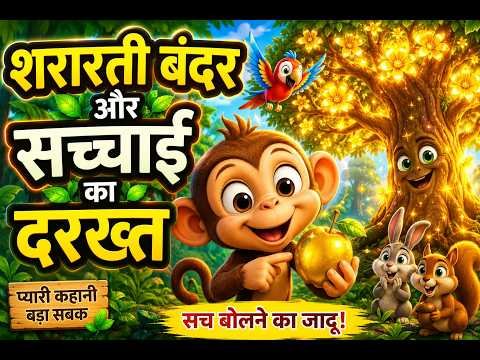 ⁣The Naughty Monkey and the Tree of Truth 🐵🌳 A Heartwarming Moral Story