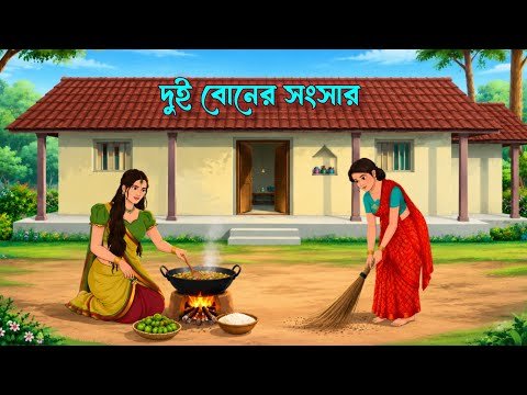 ⁣দুই বোনের সংসার | Bangla Moral Story | Cartoon Kahani | Bangla Cartoon Video | Moral Stories Bangla