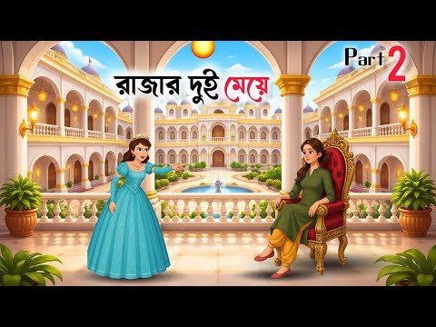 ⁣রাজার দুই মেয়ে | Bangla Moral Story | Rupkothar Golpo | Bangla Cartoon Video | Ranga Toons