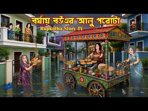 ⁣বর্ষায় বউএর আলু পরোটা Borshai Bouer Alu Porota | Cartoon Bangla Cartoon | Rupkotha Story TV