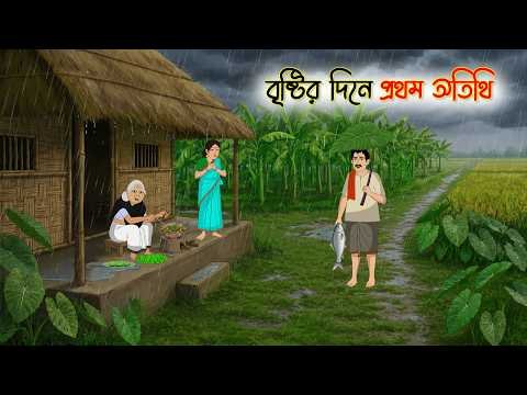 ⁣বৃষ্টির দিনে প্রথম অতিথি | Bengali Animated Story | Animated Story | Golpo