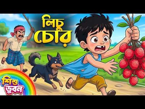 ⁣লিচু চোর | কাজী নজরুল ইসলাম | Lichu Chor Poem Animation | Bangla Cartoon | Bangla Rhymes | ছড়া গান