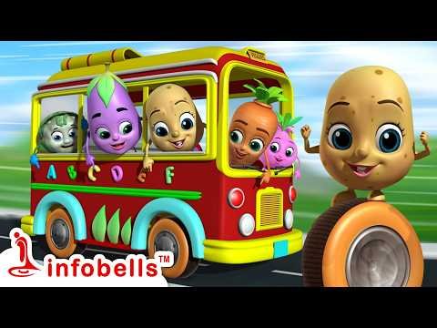 ⁣🚌 Bus-er Chaka Ghore Gool Gool! | Wheels on the Bus Bengali Rhyme with Toy Friends | Infobells