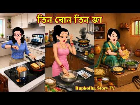 ⁣তিন বোন তিন জা Tin Bon Tin Ja | Cartoon Bangla Cartoon | Rupkotha Story TV | Rupkotha Cartoon TV