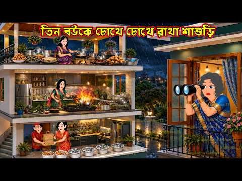 ⁣তিন বউকে চোখে চোখে রাখা শাশুড়ি Tin Bouke Chokhe Chokhe Rakha Shasuri | Cartoon | Rupkotha Story TV
