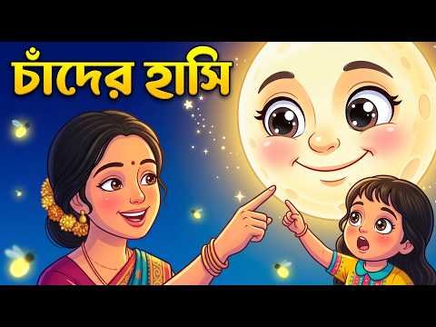 ⁣ওই যে উঠে চাঁদ মামা আকাশ জুড়ে হাসে | চাঁদের হাসি 🌙 | Bangla Kids Song |  Rhymes Bangla | শিশু ভুবন