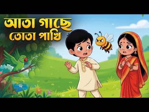 ⁣আতা গাছে তোতা পাখি, ডালিম গাছে মৌ| বাংলা ছড়া | Ata Gache Tota Pakhi | Bengali Rhymes | Shishu Vubon