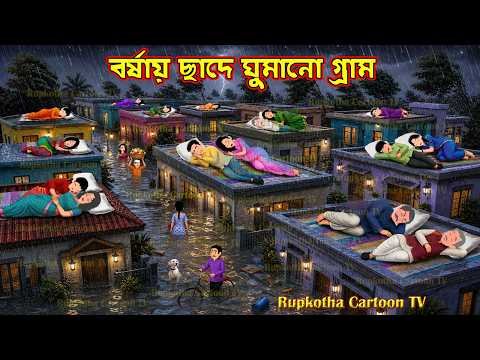 ⁣বর্ষায় ছাদে ঘুমানো গ্রাম Borshai Chade Ghumano Gram | Cartoon Bangla Cartoon | Rupkotha Cartoon TV