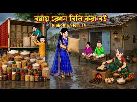 ⁣বর্ষায় রেশন বিলি করা বউ Borshai Ration Bili Kora Bou | Cartoon Bangla Cartoon | Rupkotha Story TV