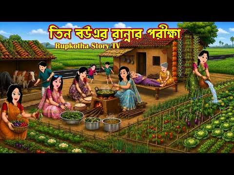 ⁣তিন বউএর রান্নার পরীক্ষা Tin Bouer Rannar Porikkha | Cartoon Bangla Cartoon | Rupkotha Story TV