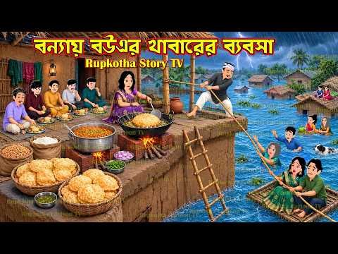 ⁣বন্যায় বউএর খাবারের ব্যবসা Bonyai Bouer Khabarer Bebsa | Cartoon Bangla Cartoon | Rupkotha Story TV