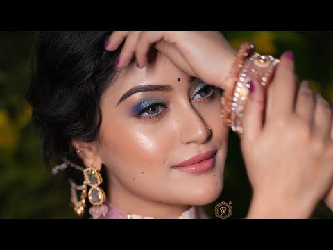 ⁣Easy Colorful Eyelook With Glass Skin Base Makeup @pkmakeupstudio