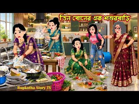 ⁣তিন বোনের এক শশুরবাড়ি Tin Boner Ek Shosurbari | Cartoon Bangla Cartoon | Rupkotha Story TV