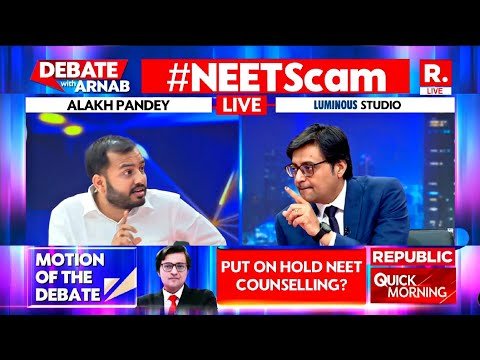 ⁣Alakh Sir Debate with Arnab Goswami || Republic World || NEET SCAM 2024 || NTA