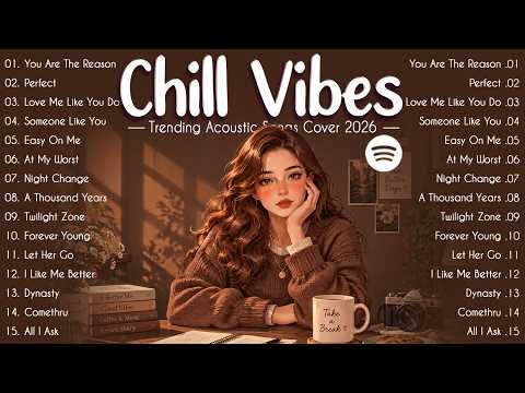 ⁣Relaxing Acoustic Background Music 🌿 English Songs for Work & Study