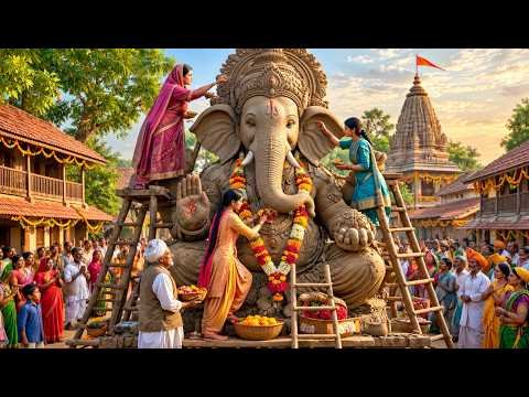 ⁣5 SISTER VILLAGE GANPATI MAHOTSAV ❤️ | NADI MA MALI GANPATI NI MURTI 🙏
