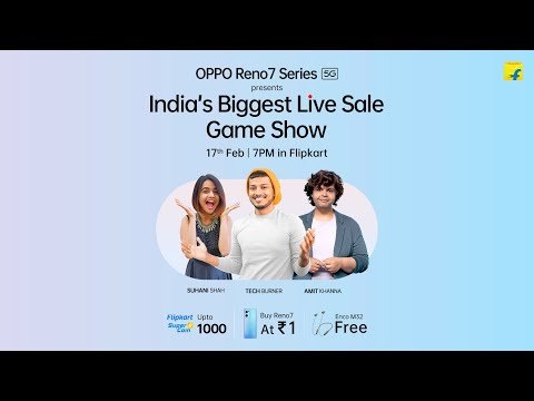 ⁣OPPO Reno7 Live Sale | 17th Feb at 7 PM