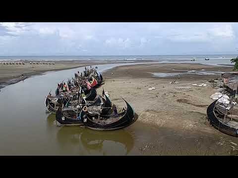 ⁣Beautiful Sampan Boat at Inani Sea Beach, Cox'sbazar