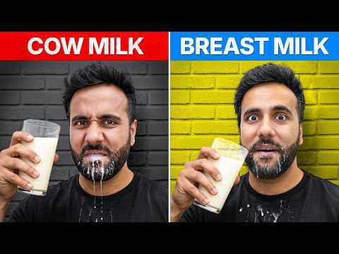 ⁣I Tested BREAST Milk vs COW Milk. Here’s What Happened !
