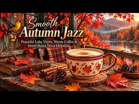⁣Smooth Autumn Jazz for Relaxing ☕ Peaceful Lake Views, Warm Coffee & Sweet Bossa Nova Melodies