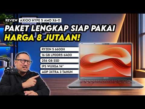 ⁣Prosesor Kenceng, RAM 16 GB LPDDR5, Harga 8 Jutaan? Serius nih?! Review Axioo Hype 5 AMD X6-11