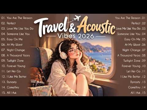 ⁣🛣️ Open Road Acoustic 🎸 Soft English Songs 2026 | Freedom & Good Vibes