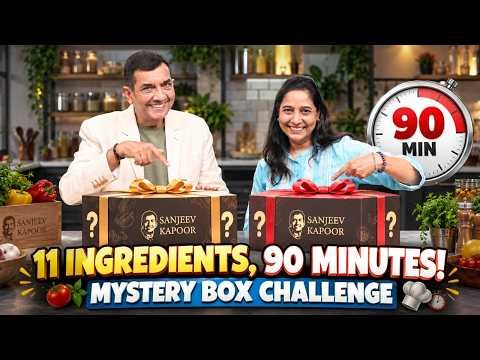 ⁣Sanjeev Kapoor Ke Sath Mystery Box Challenge! 90 Minutes, 11 Ingredients & 3 Dishes Kaise Hoga!