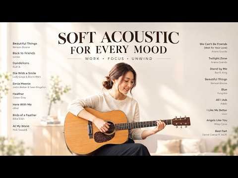⁣Best Acoustic Covers 2026 🎧 Soft Guitar Songs for Work, Study & Unwind