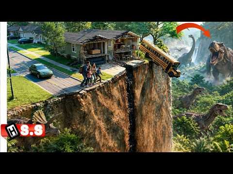 ⁣A Whole Neighborhood Suddenly Travels 200 Million Years Back Into a World of Dinosaurs 🦖 Movie Hindi
