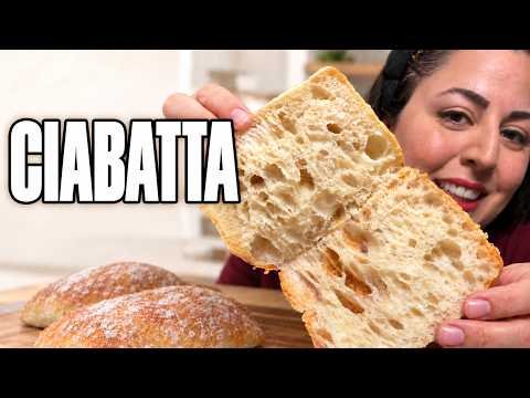 ⁣HOMEMADE CIABATTA✨ From Scratch  | Step-by-Step Tutorial