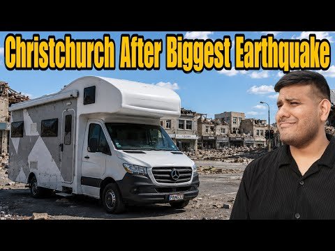 ⁣Motorhome Camping Inside Christchurch after Earthquake 😱🇳🇿 |NZ Road Trip| #EP-17