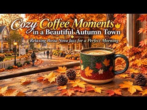 ⁣Cozy Coffee Moments in a Beautiful Autumn Town 🍁☕ Relaxing Bossa Nova Jazz for a Perfect Morning