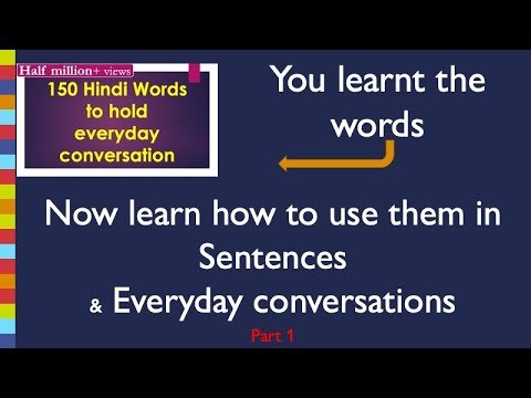 ⁣Learn to use 150 Hindi words in sentences and everyday conversations
